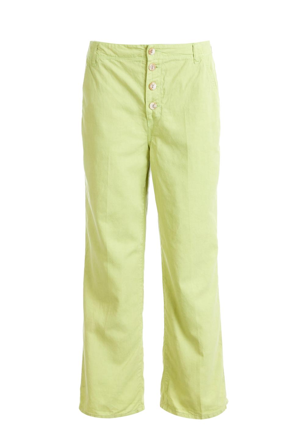 Wide pleated pants in Green