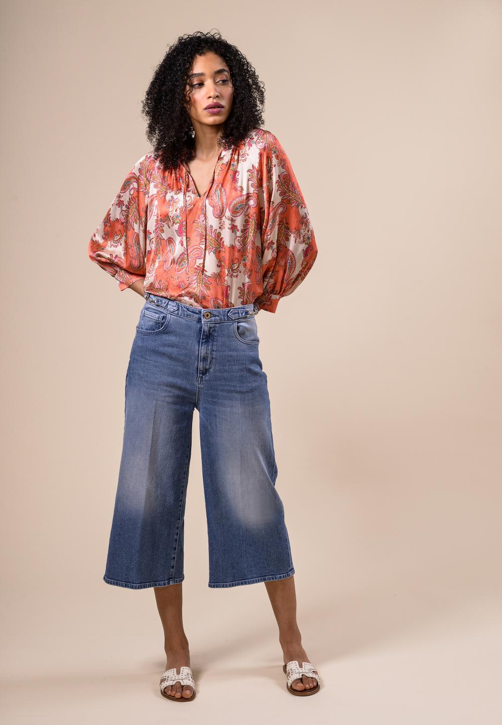 Maxi cropped jeans in Denim