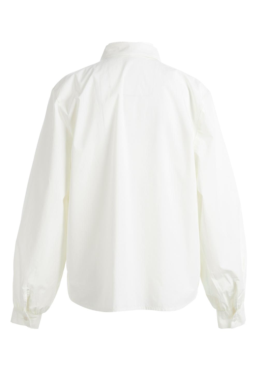 Loose shawl collar shirt in White