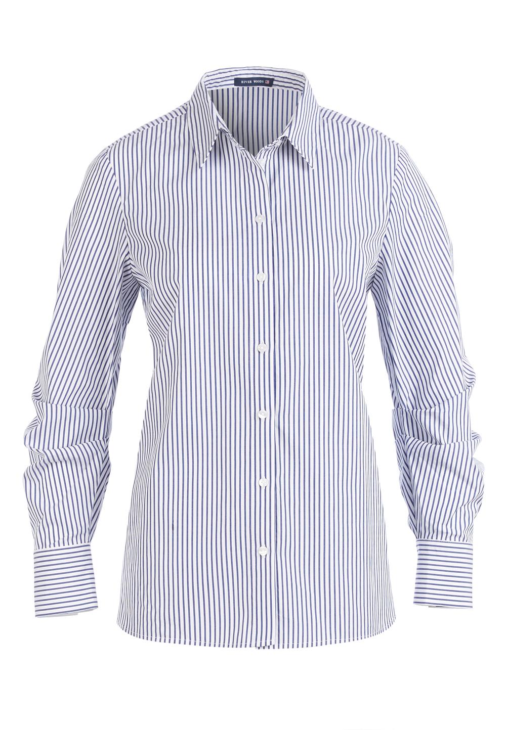 Shirt with pleated sleeves in Blue