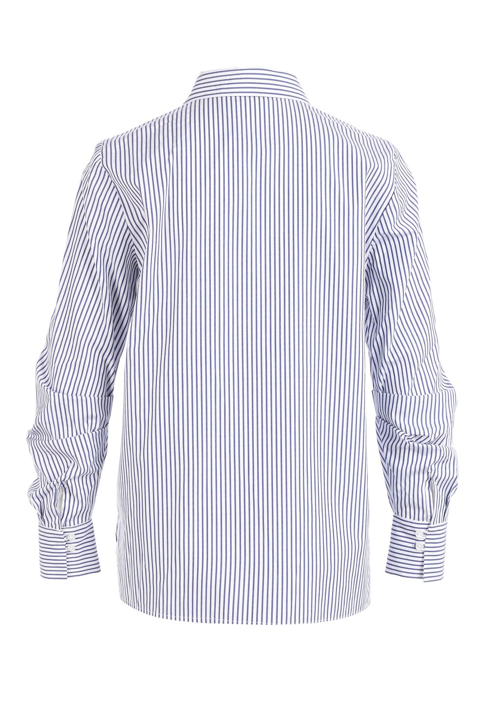 Shirt with pleated sleeves in Blue