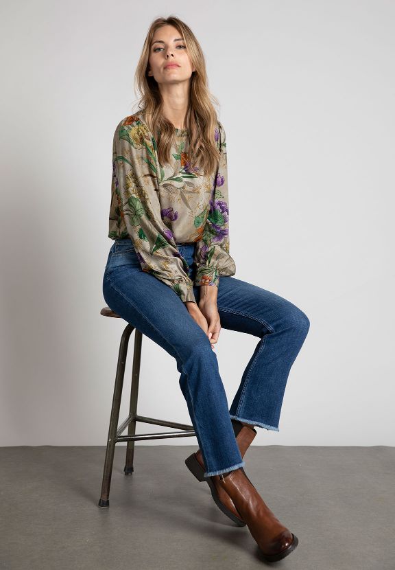 Vrouw Oversized Slipover Shirt In Multi