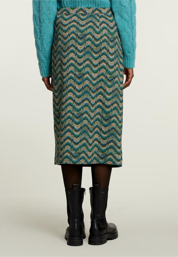 Multi Jacquard Midirok - Groen