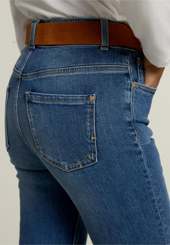 Jean taille haute en denim