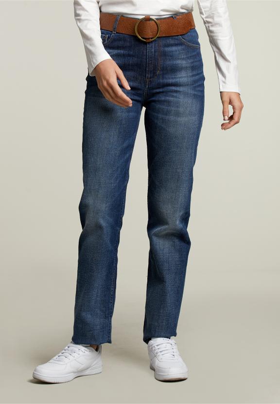 Denim Rechte High Waist Jeans