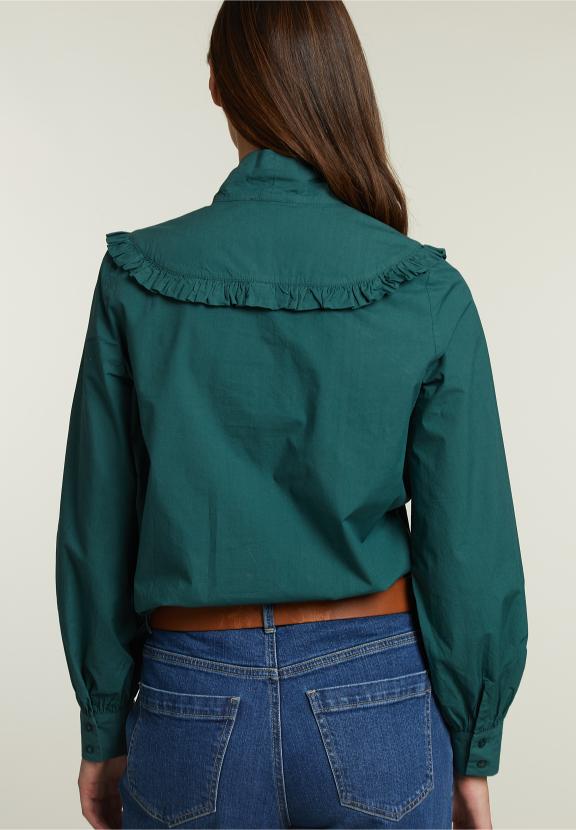 Groene Blouse Met Strik