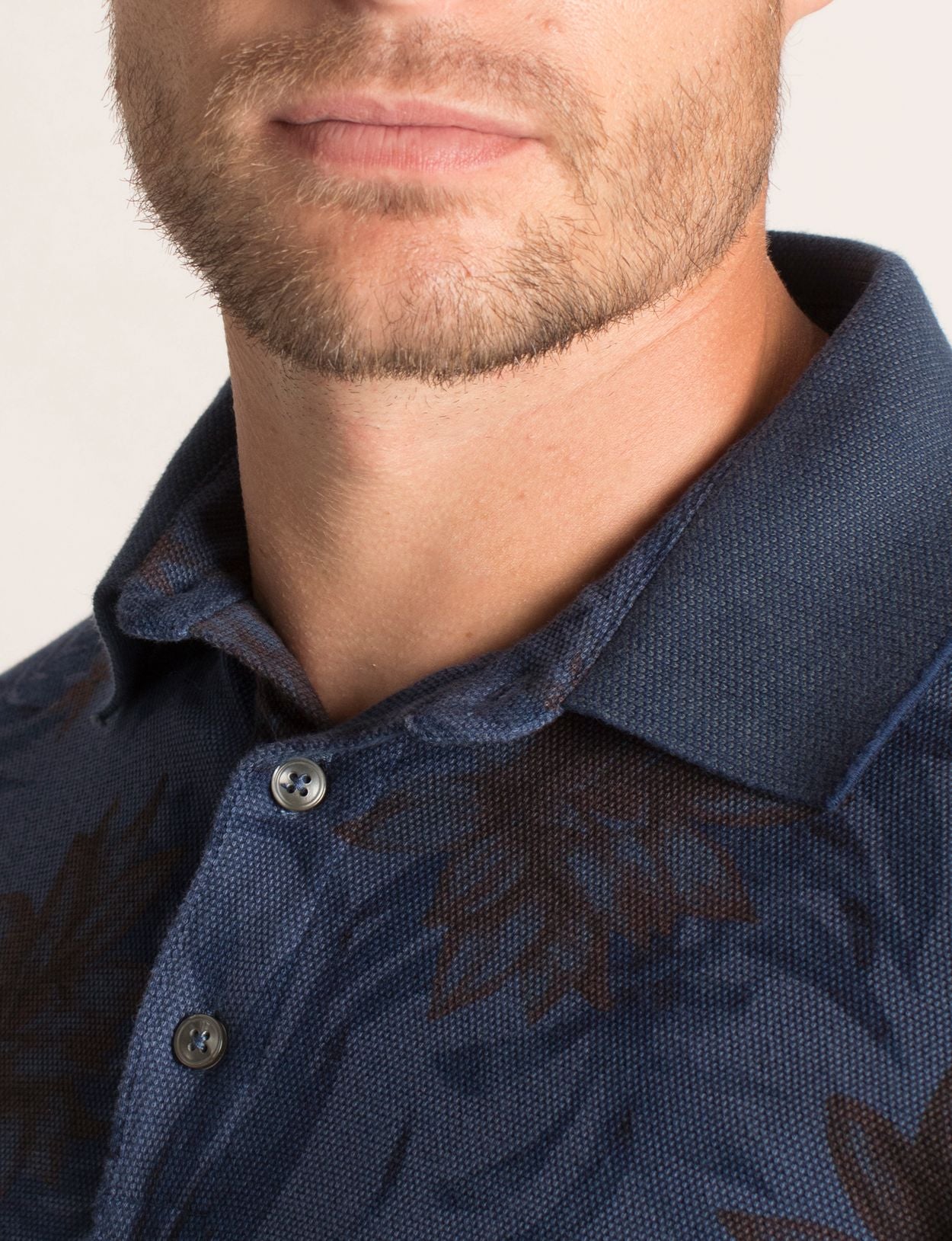 Homme Polo En Coton Sur Mesure De Couleur Bleue