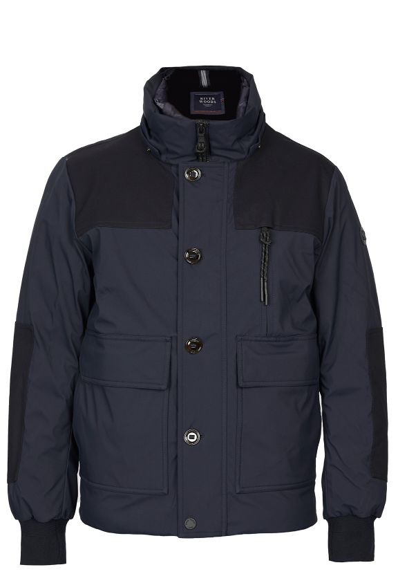 Homme Veste Matelassée Bleu Marine