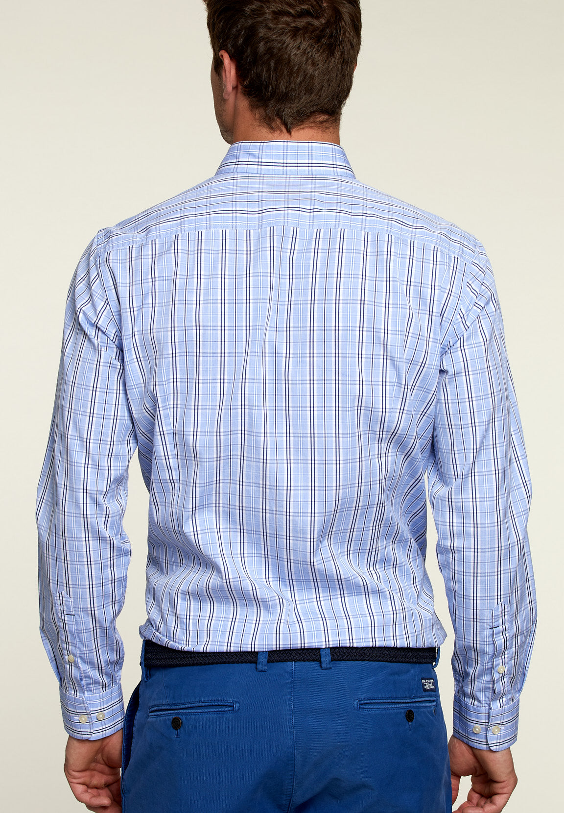 Slim Fit Checked Shirt Blue - Multi