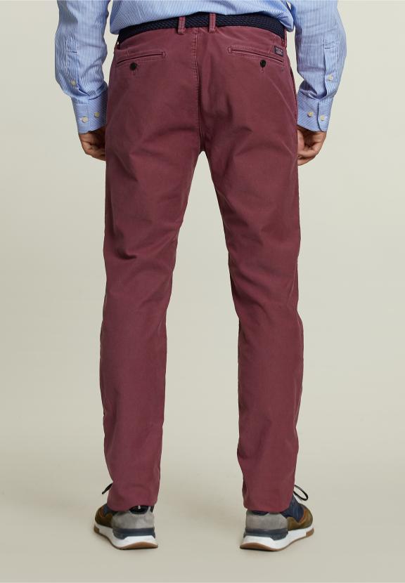 Chino en Coton Coupe Slim Médoc - Rose