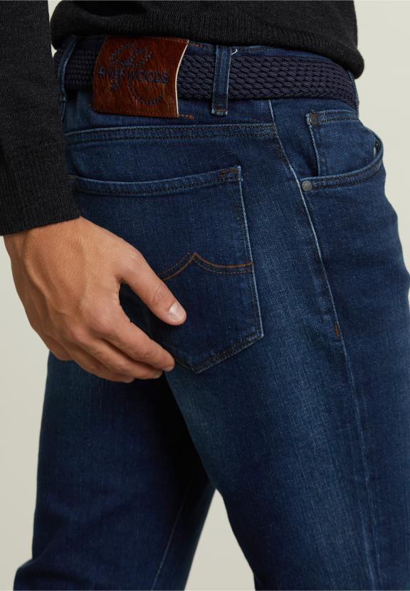 Slim Fit 5-Pocket Jeans Stone - Denim