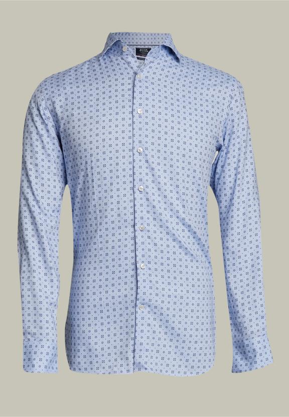 Chemise Fantaisie Sur Mesure Bleu - B-000