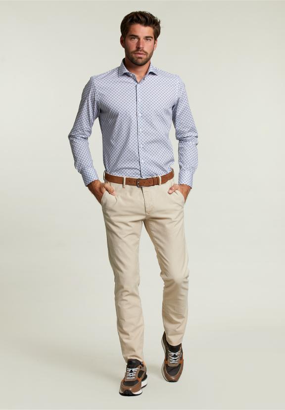 Chemise Fantaisie Coupe Ajustée Multi - Bleu