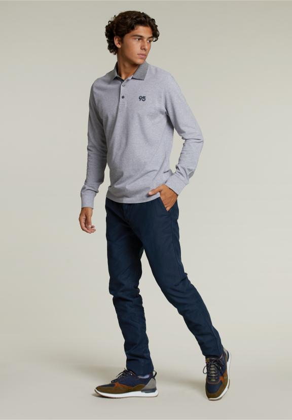 Polo en Coton Sur Mesure Pinguin Mix - Gris - RM22W-C9216_A-000