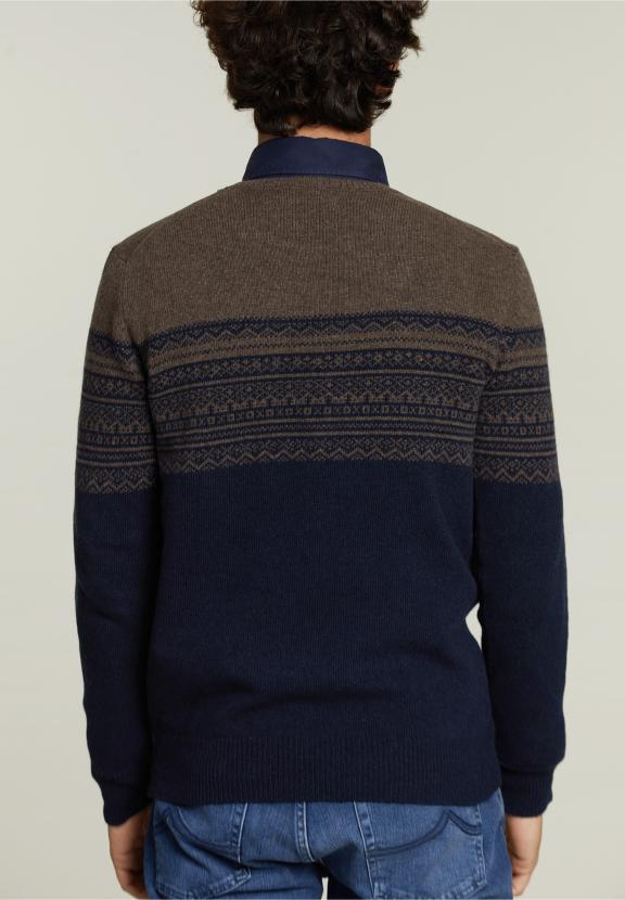 Pull en Laine Sur Mesure Barrel Mix - Marron