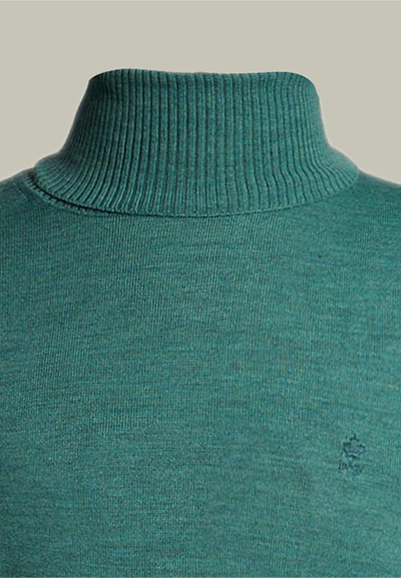 Pull col roulé ajusté en mérinos Scotch Mix - Vert