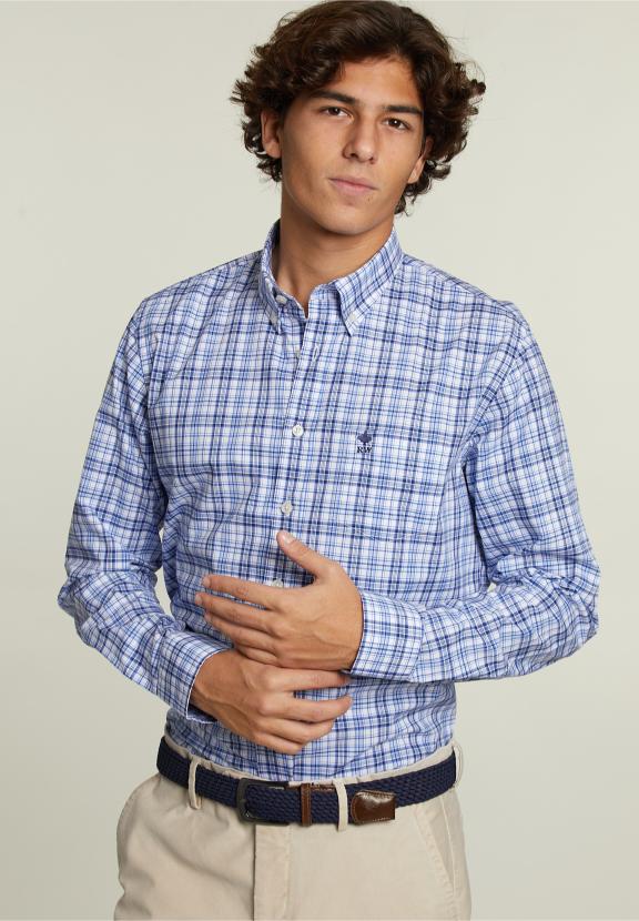 Chemise à Carreaux Sur Mesure avec Poche Multi - D-000