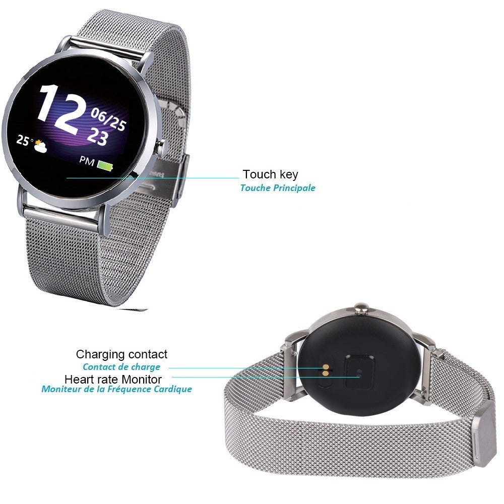 Montre Gps  Multi-Fonctions Compatible Ios&Android - Argent