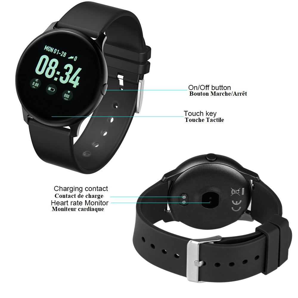 Montre Gps  Multisport Compatible Ios&Android - Noir