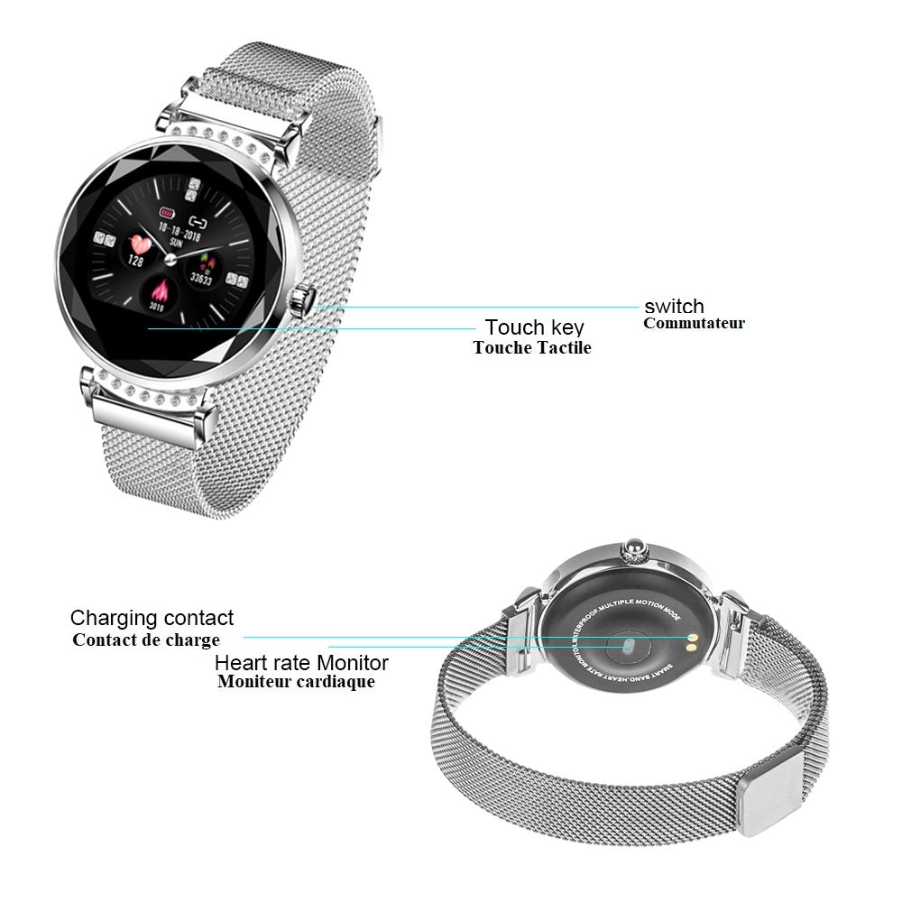 Montre Fashion  Gps Multifonction Compatible Ios&Android - Argent