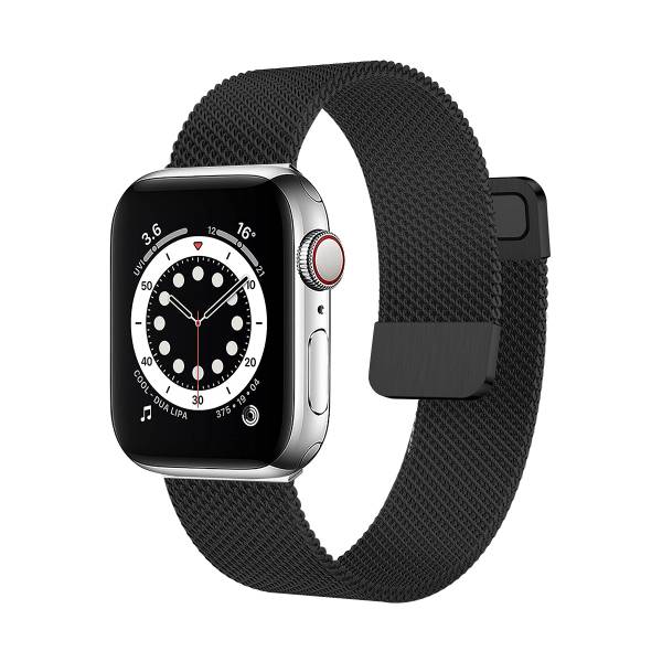 Armband Compatibel Met Apple Watch 38/40/41 Mm - Zwart