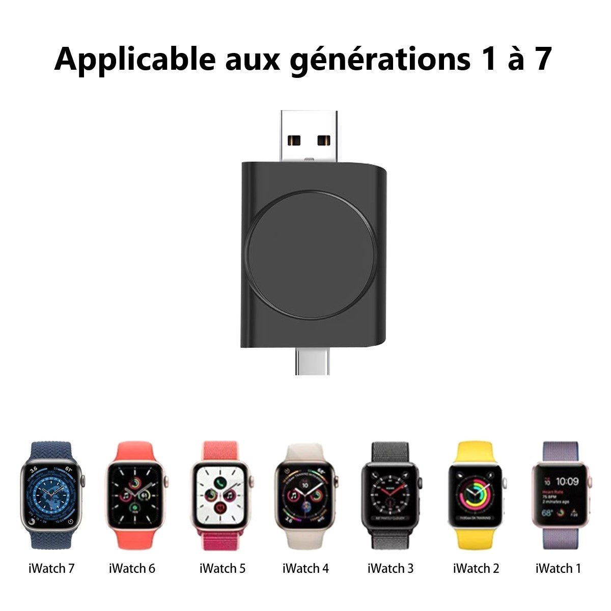 Apple Watch-Oplader - Zwart