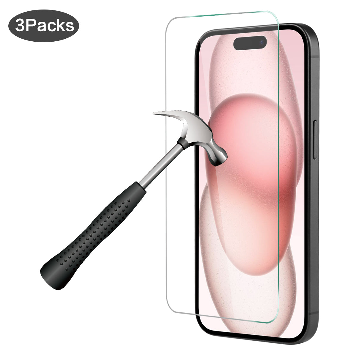 Pack De 3 Verres Trempes Iphone 15 - Transparent