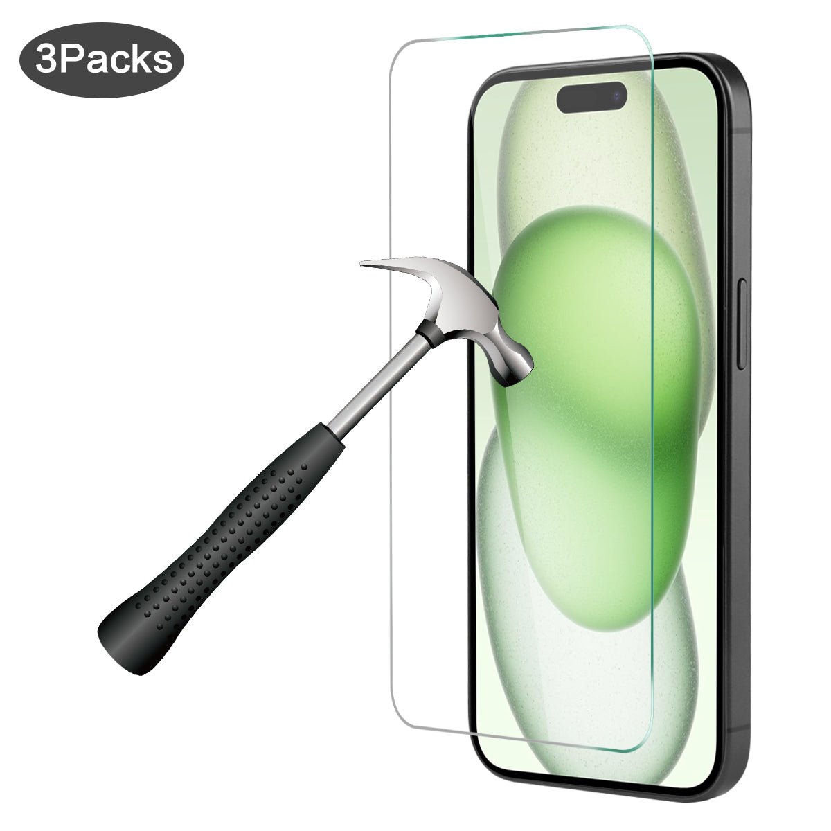 3-Pack Gehard Glas Iphone 15 Plus - Transparant