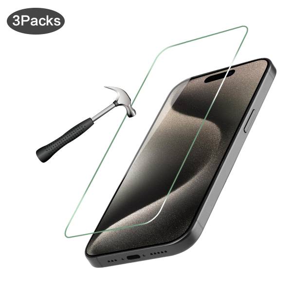 3-Pack Gehard Glas Iphone 15 Pro - Transparant