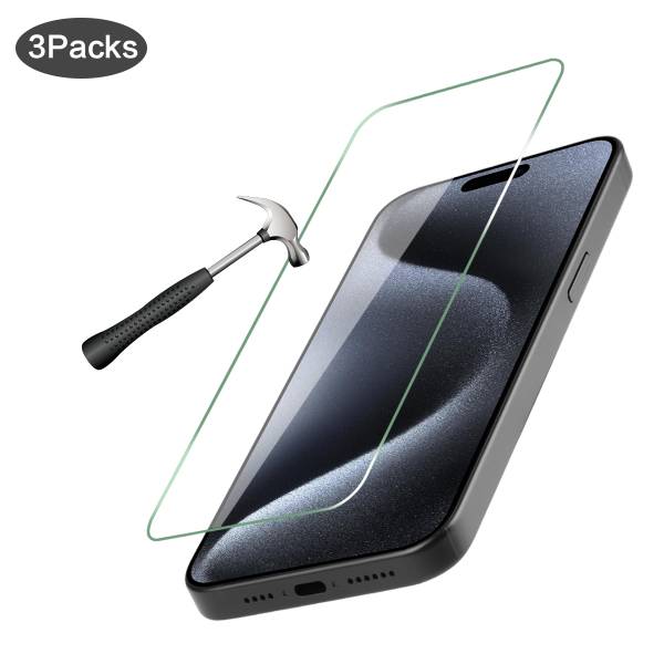 3-Pack Gehard Glas Iphone 15 Pro Max - Transparant