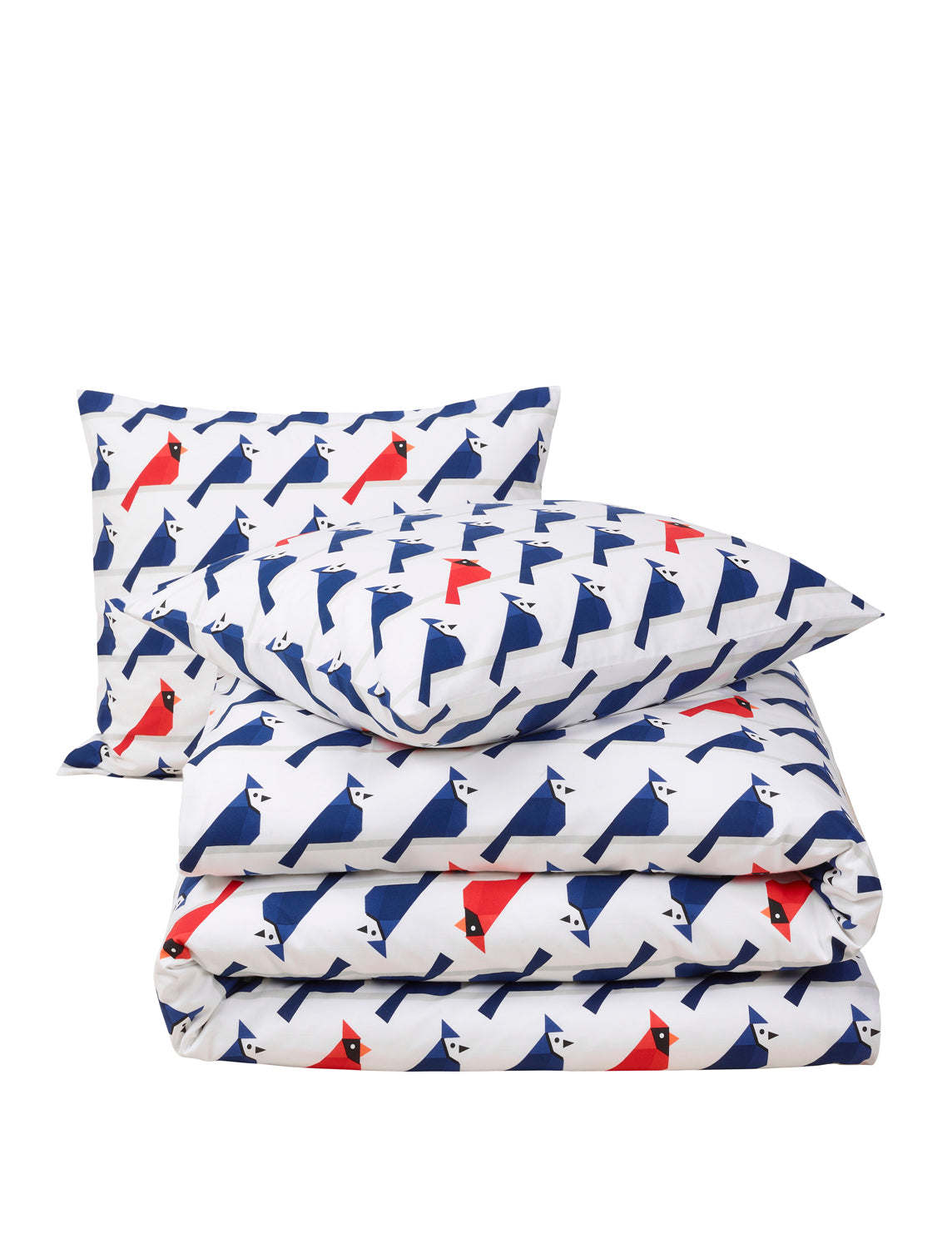 Beddengoedpakket Odil Blue Cuckoo Red