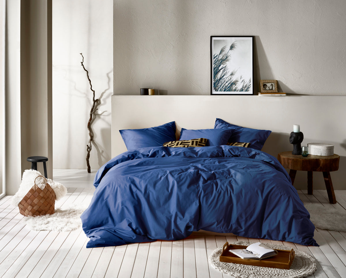 Beddengoedpakket Basil Navy Blue