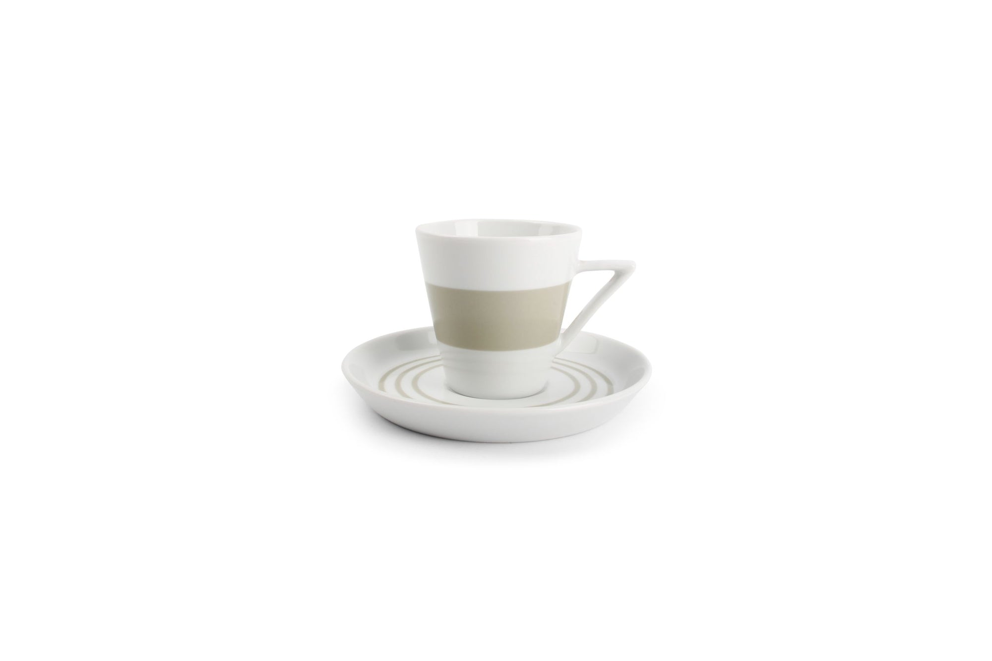 S&P - Tasse 19cl Et Soucoupe Sage Green Stripes - Set/4