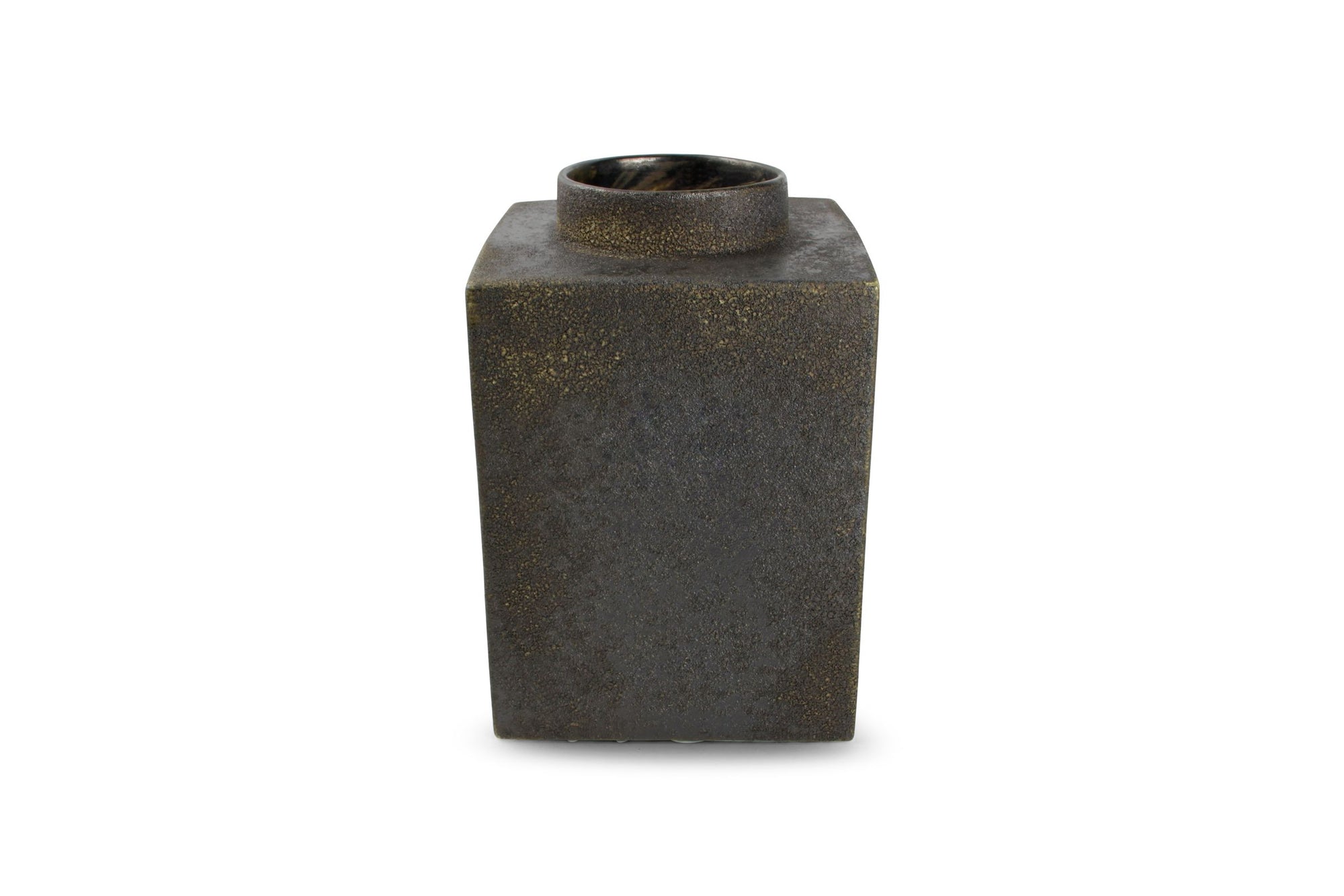 S&P - Vase 18,5xh28cm Anthracite Cube