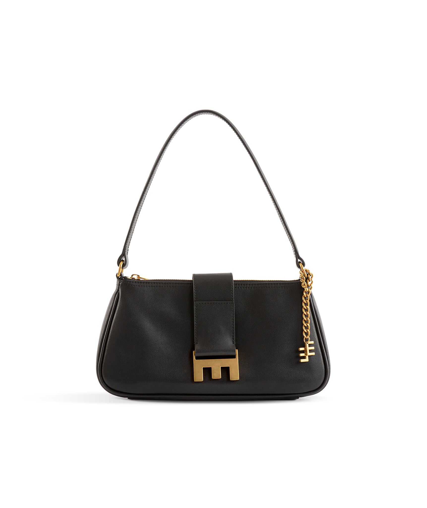 Mallory Oriental Baguette Black Bag