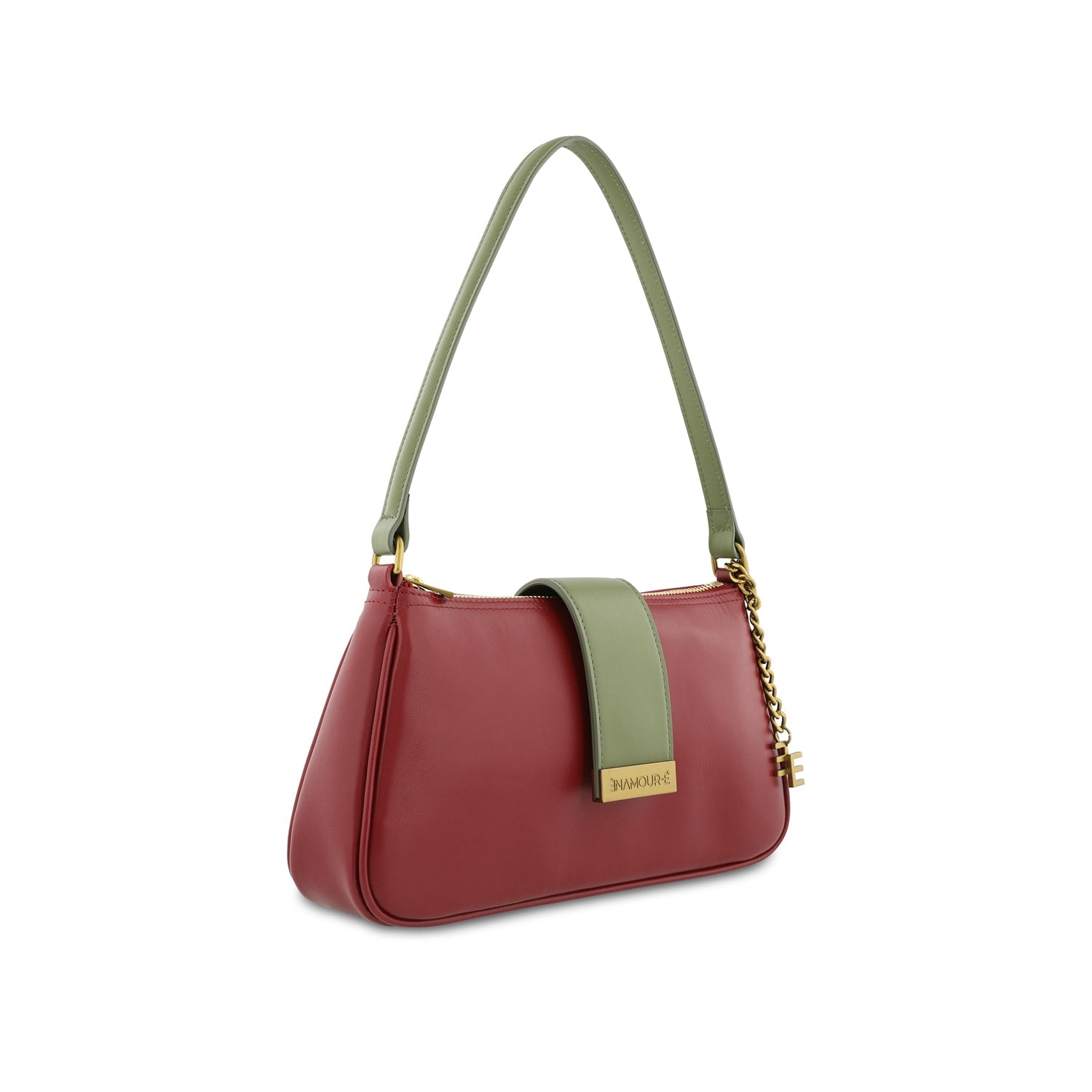 Cezanne Red & Khaki Green Bag